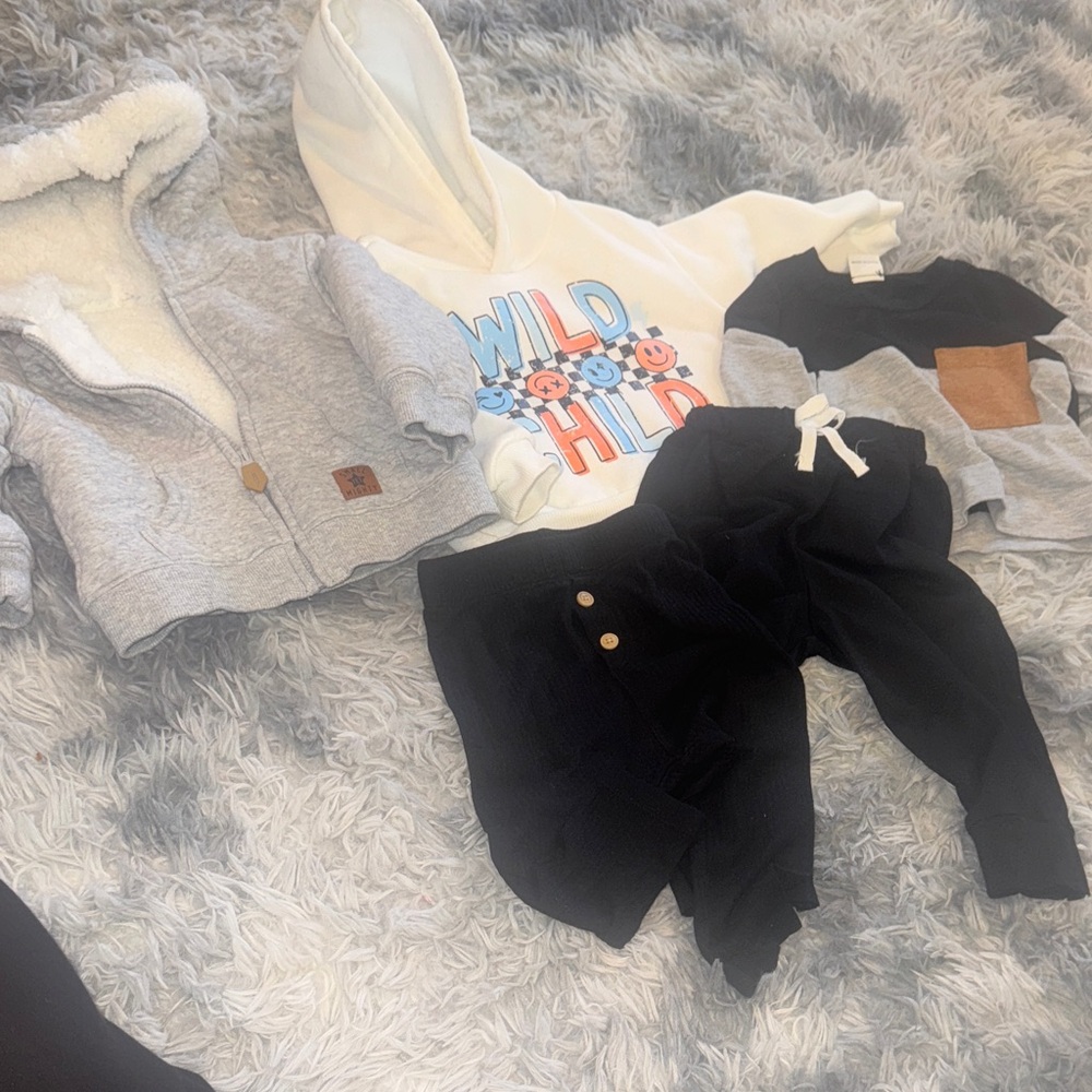 Kids Matching Set - Gray and Black